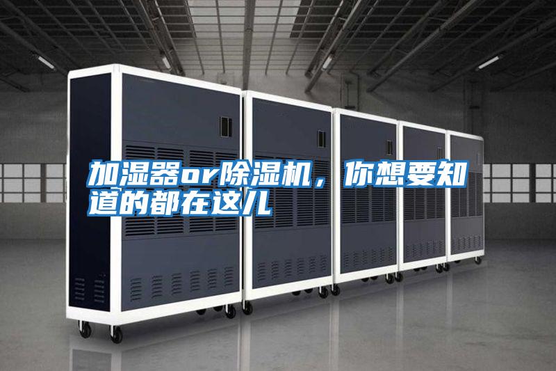 加濕器or除濕機，你想要知道的都在這兒