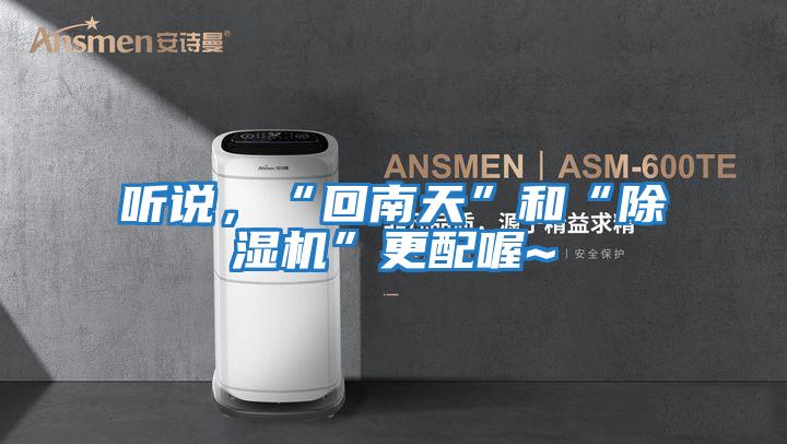 聽說(shuō)，“回南天”和“除濕機(jī)”更配喔~
