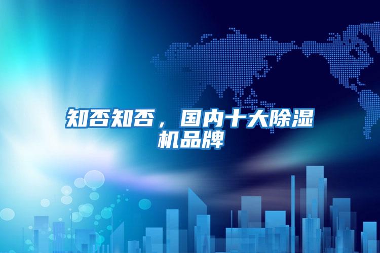 知否知否，國(guó)內(nèi)十大除濕機(jī)品牌