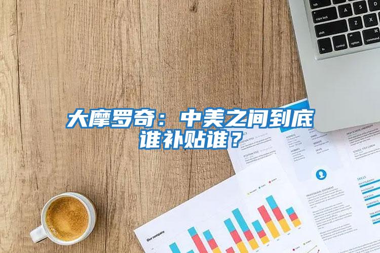 大摩羅奇：中美之間到底誰補貼誰？