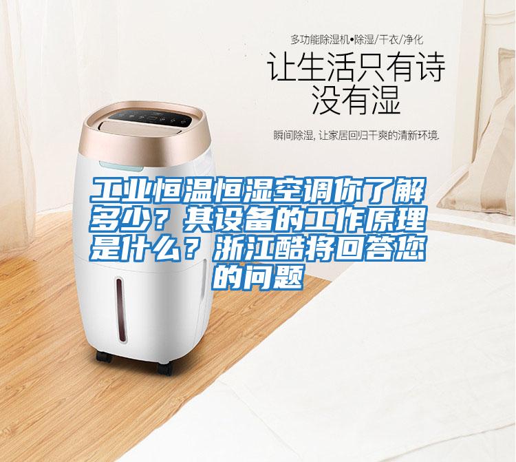 工業(yè)恒溫恒濕空調(diào)你了解多少？其設(shè)備的工作原理是什么？浙江酷將回答您的問(wèn)題