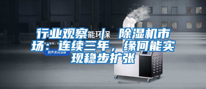 行業觀察 ｜ 除濕機市場：連續三年，緣何能實現穩步擴張