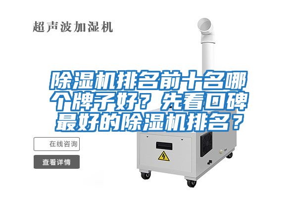 除濕機排名前十名哪個牌子好？先看口碑最好的除濕機排名？