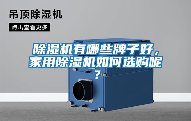 除濕機有哪些牌子好，家用除濕機如何選購呢？
